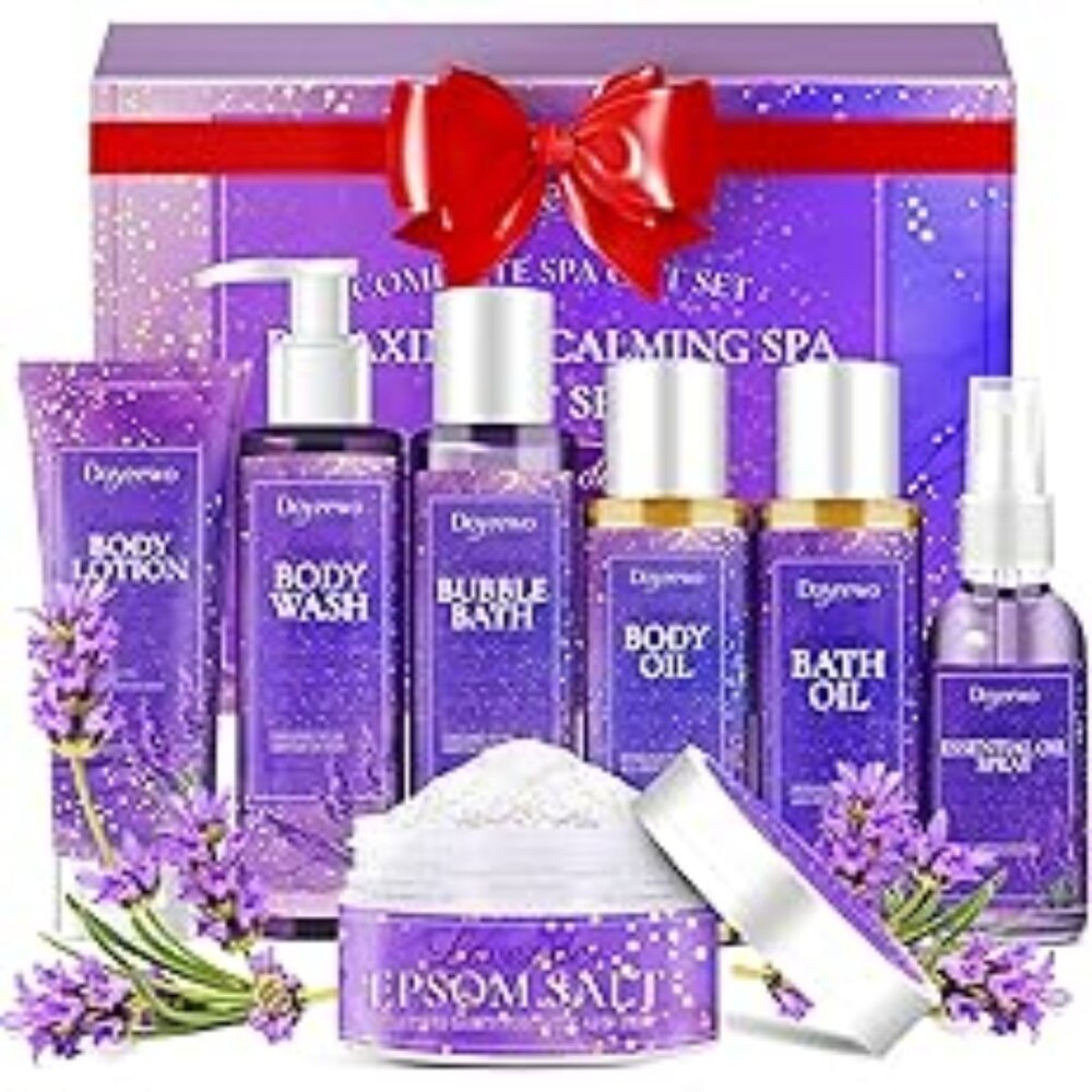 NEW! Spa Gifts for Women, Relaxing Stress Relief Lavender Bath Sets Gift